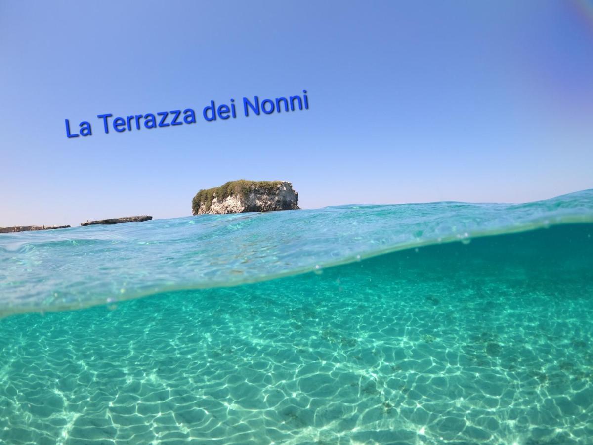 Ferienwohnung La Terrazza Dei Nonni Torre Specchia Ruggeri Exterior foto