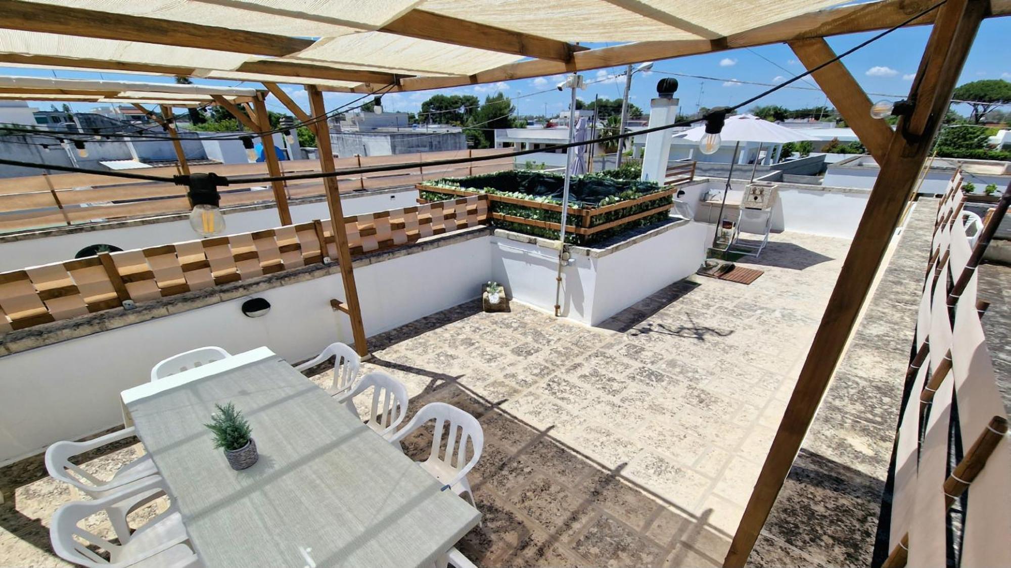 Ferienwohnung La Terrazza Dei Nonni Torre Specchia Ruggeri Exterior foto