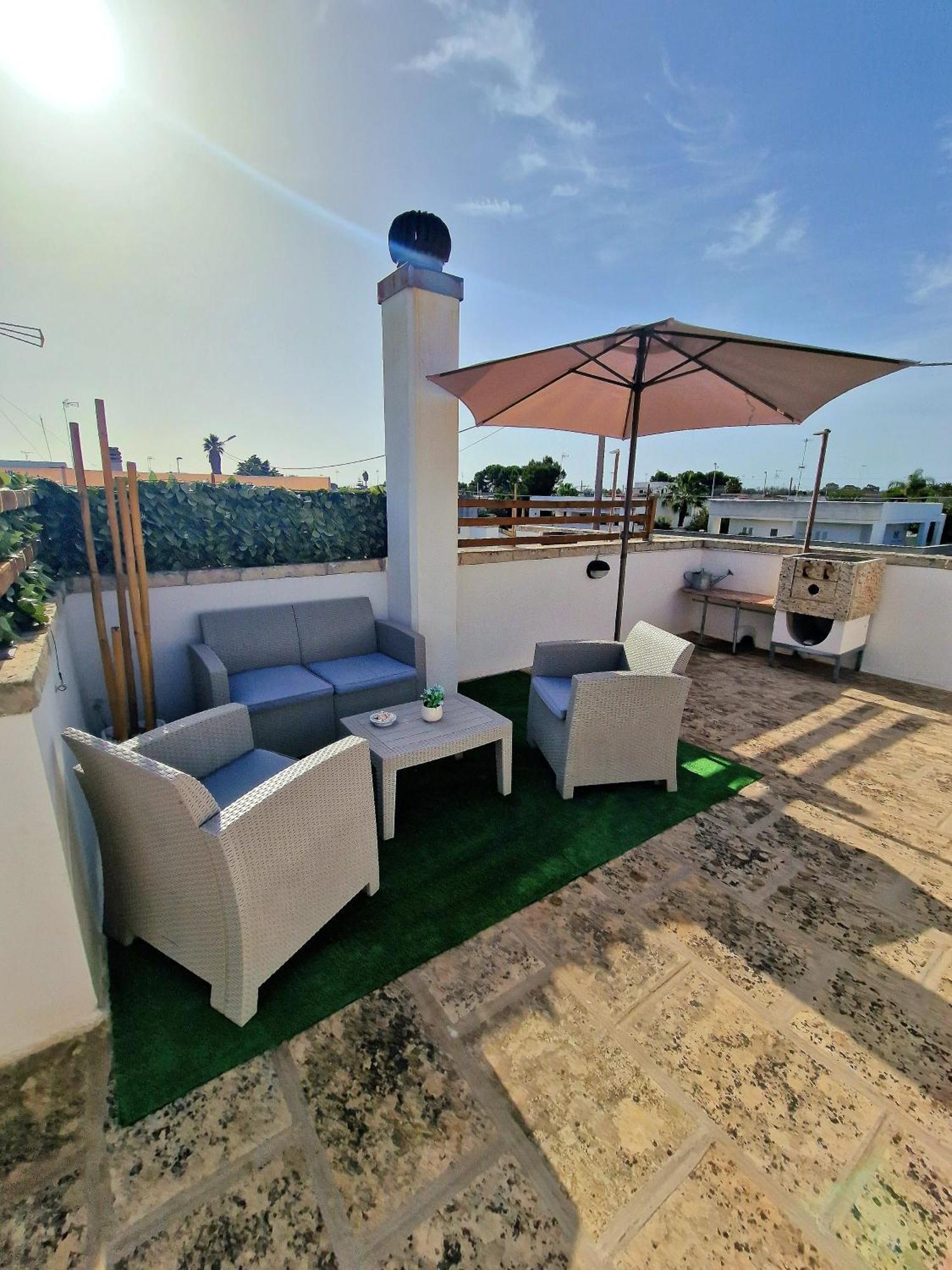 Ferienwohnung La Terrazza Dei Nonni Torre Specchia Ruggeri Exterior foto
